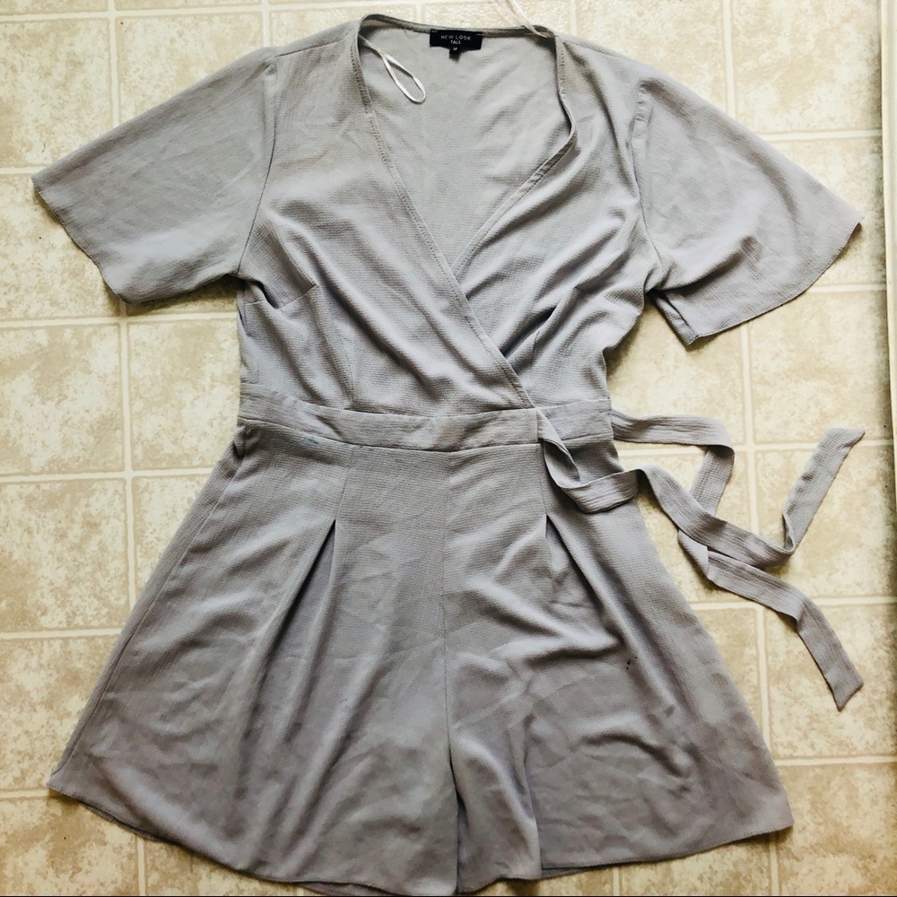 Lovely Pearly Gray Jumpsuit, Tie Waist